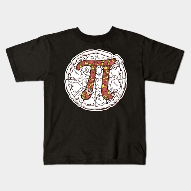 Pi Day Pizza Kids T-Shirt by linenativ